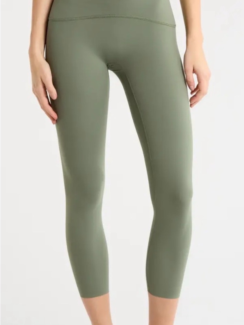 SPANX Booty Boost Leggings 2X Olive Green High Rise 7/8 Activewear